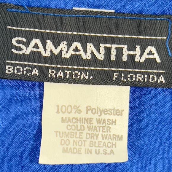 Samantha Boca Raton FL Top 100% Polyester Long Sleeve Made in USA - Picture 2 of 11